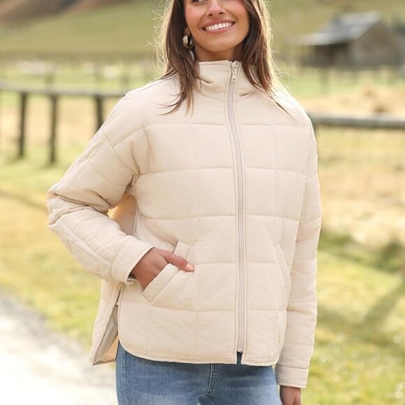 NWT Amazon Huaqiao Womens Quilted Puffer Jacket Large - Picture 2 of 3